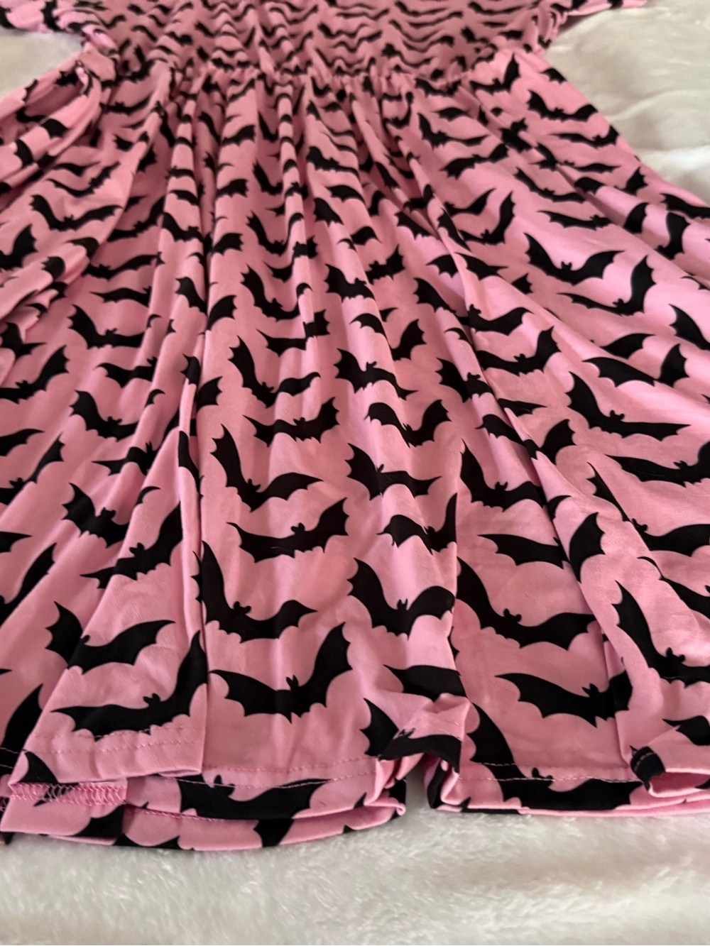 Boutique BAT Print Pink Dress Women’s XL Retro Gothic Halloween Goth Pastel - Picture 6 of 6